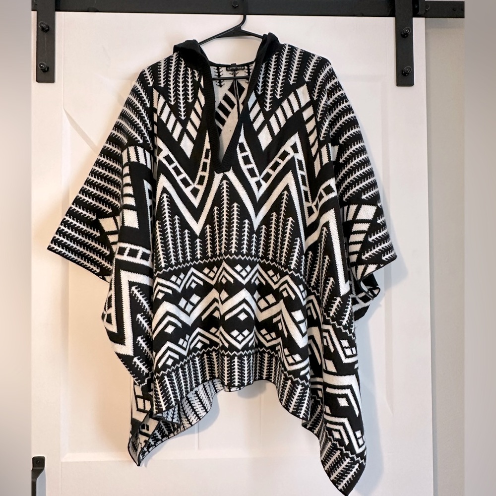 Express Aztec Poncho w/ Hood